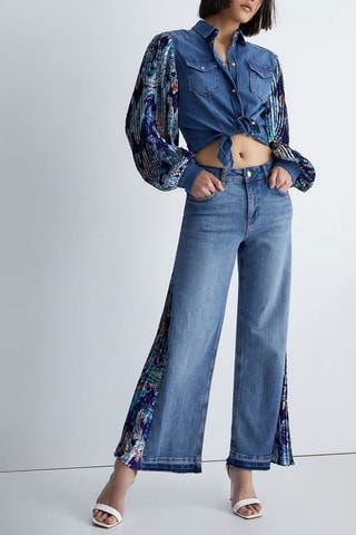 Geknoopte Blouse - Blauw