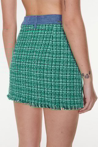 Tweed Minirok Groen