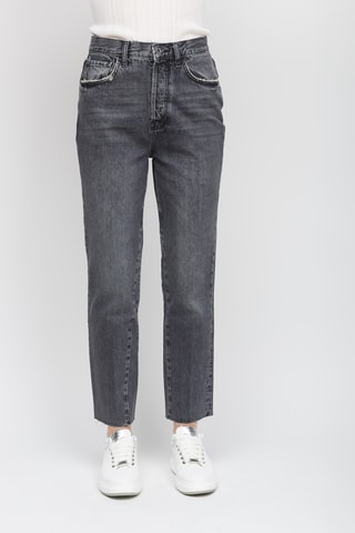 Jeans mom fit - Donkergrijs
