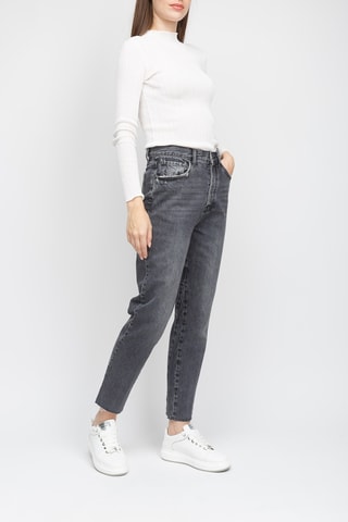 Jeans mom fit - Donkergrijs