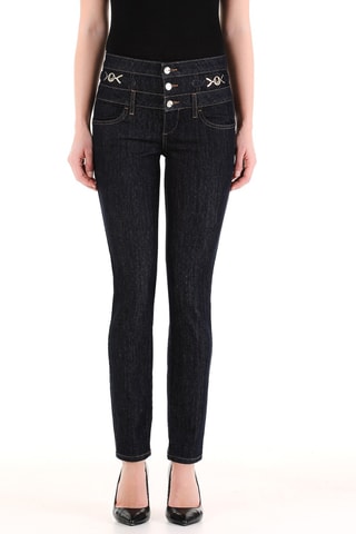Jeans Hoge Taille - Donkerblauw