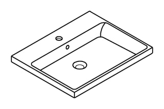 Vasque en céramique à encastrer Cube