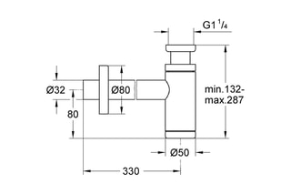 Siphon pour lavabo 1 1/4
