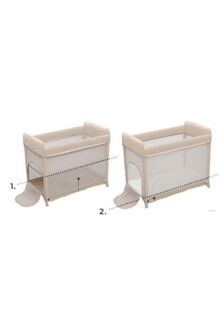 Campingbedje Moon Dream - Vanaf de Geboorte - Tot 15 kg - Beige