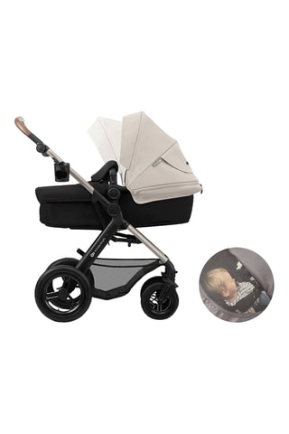 4-in-1 kinderwagen + Accessoires Moov 2 Air Wheels - Vanaf de Geboorte - Tot 27 kg - Zwart en grijs