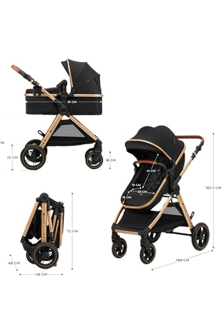 Kinderwagen Trio ESME - Vanaf de Geboorte - Tot 22 kg - Zwart