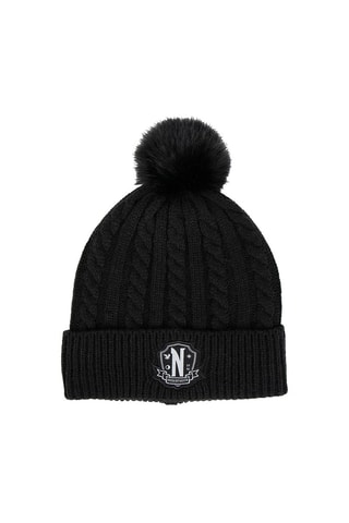 Gorro e luvas mitenes Wednesday Addams - Preto