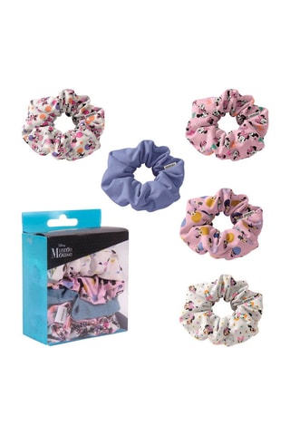 5 elásticos para o cabelo Minnie - Disney - Rosa, azul e branco
