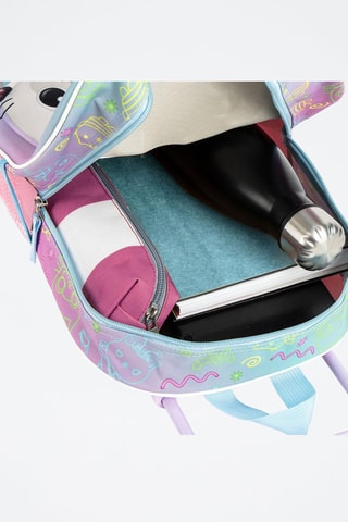 Mochila com rodas Gabby e e Casa mágica - Rosa