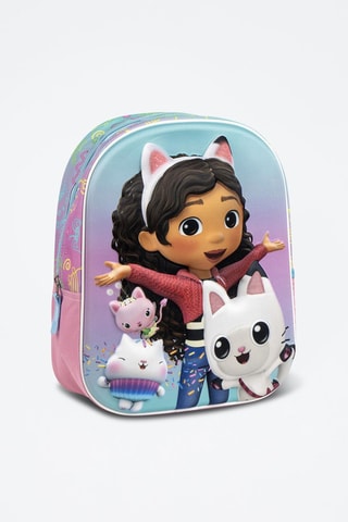 Mochila A Casa das Bonecas de Gabby Disney - Rosa e azul-celeste