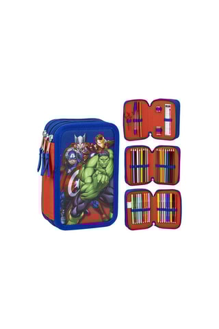 Estojo completo Os Vingadores Marvel - 43 peças - Azul-real
