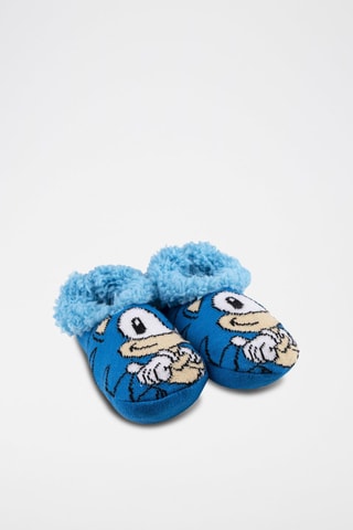 Pantufas forradas Sonic Azul-elétrico
