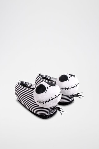 Pantufas Jack Skellington O Curioso Natal do Sr. Jack - Preto