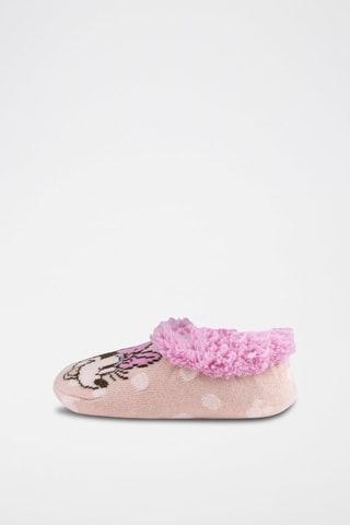 Pantufas forradas Mickey e Minnie Disney Rosa
