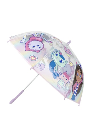Guarda-chuva automático Gabby e a Casa  de Bonecas - Rosa e transparente