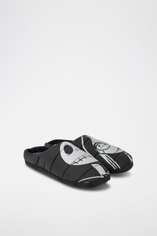 Pantufas Jack Skellington e Sally O Curioso Natal do Sr. Jack - Preto