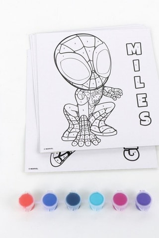 Coffret de papelaria para colorir Homem-Aranha Os Vingadores Marvel - 13 peças - Branco