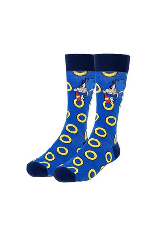 3 pares de meias Sonic Azul