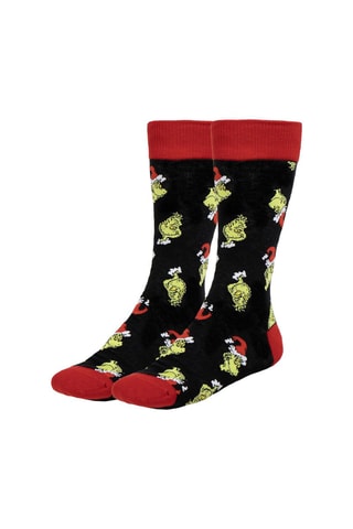 3 pares de meias O Grinch - Verde, preto e vermelho