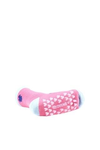 2 pares de meias antiderrapantes Minnie Disney Rosa e azul