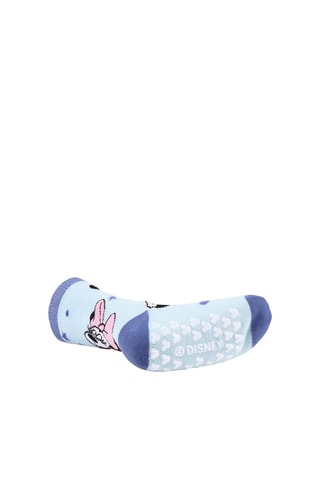2 pares de meias antiderrapantes Minnie Disney Rosa e azul