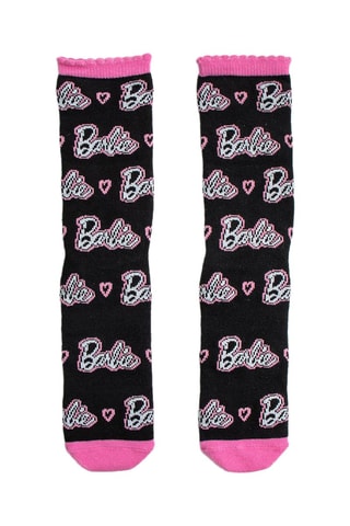 3 pares de meias Barbie - Rosa e branco