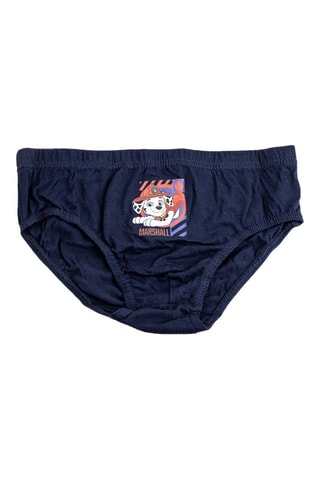 3 cuecas Patrulha Pata - Azul-real e branco