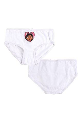 3 cuecas Gabby e Pandy Paws Gabby e a Casa Mágica Rosa e branco