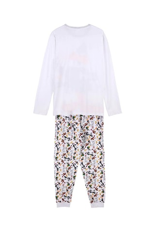 Pijama Looney Tunes Branco e cinzento-claro mesclado