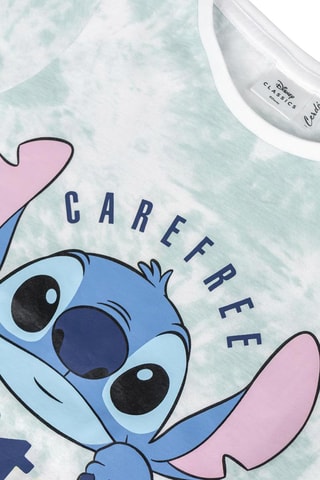 T-shirt tie and dye Stitch Lilo e Stitch Disney Branco e verde