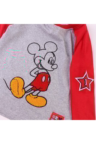 T-shirt Mickey Disney Cinzento e vermelho