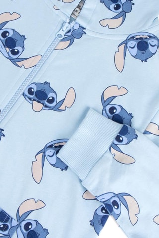 Sweat com capuz Stitch Lilo e Stitch Disney - Azul-claro