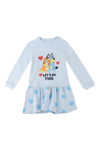 Vestido Bluey e Bingo Bluey - Azul-celeste