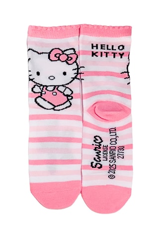 4 pares de meias Hello Kitty Sanrio - Rosa, verde e cinzento