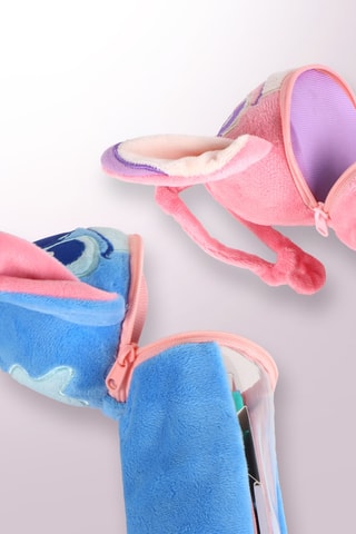 Estojo completo Stitch e Angel Lilo e Stitch Disney - 6 peças - Azul-celeste