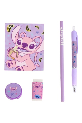 Estojo completo Stitch e Angel Lilo e Stitch Disney - 6 peças - Azul-celeste