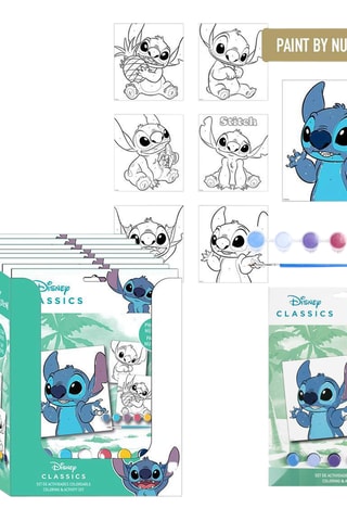 Coffret de papelaria para colorir Stitch Lilo e Stitch Disney - 13 peças - Azul-petróleo