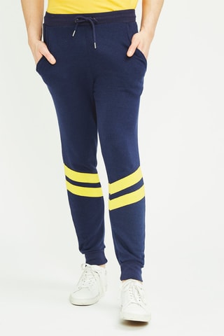 Sweat à capuche et jogging Bleu marine et jaune