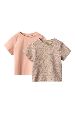 2 Biologisch Katoenen T-shirts Manna - Poederroze en taupe
