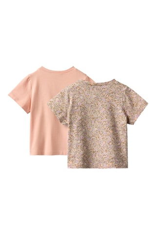 2 Biologisch Katoenen T-shirts Manna - Poederroze en taupe