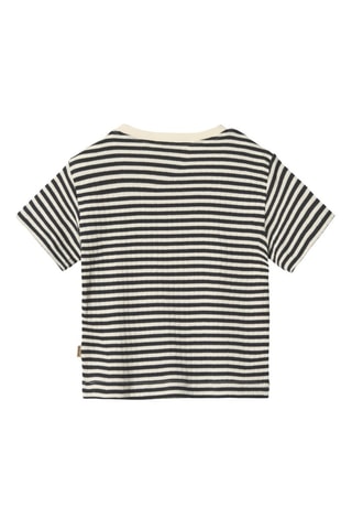 2 Biologisch Katoenen T-shirts Fabian - Marineblauw en wit