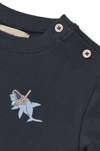 Biologisch Katoenen Sweater Soren - Blauw