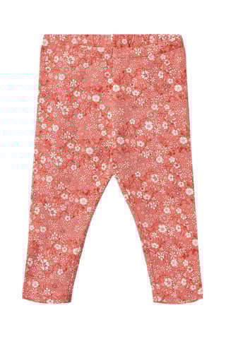Biologisch Katoenen Legging - Koraalrood en Wit