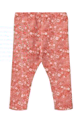 Biologisch Katoenen Legging - Koraalrood en Wit