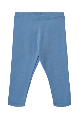 2 Biologisch Katoenen Leggings - Kobaltblauw en Lichtpaars