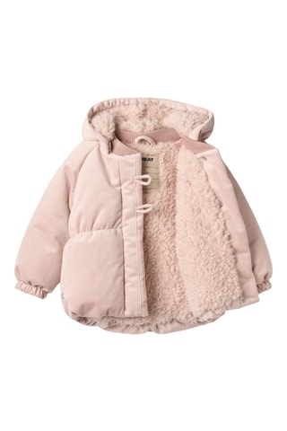 Velours Gewatteerde Jas - Roze