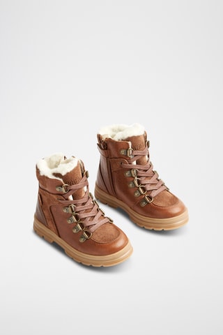 Gevoerde Leren Boots - Camel