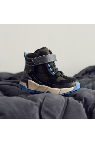 Hoge Leren Sneakers - Marineblauw