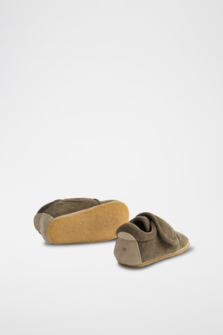 Velours Pantoffels - Donkergrijs