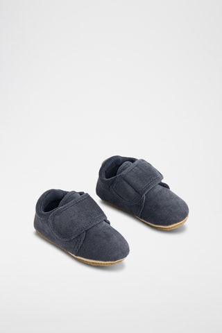 Velours Pantoffels - Marineblauw